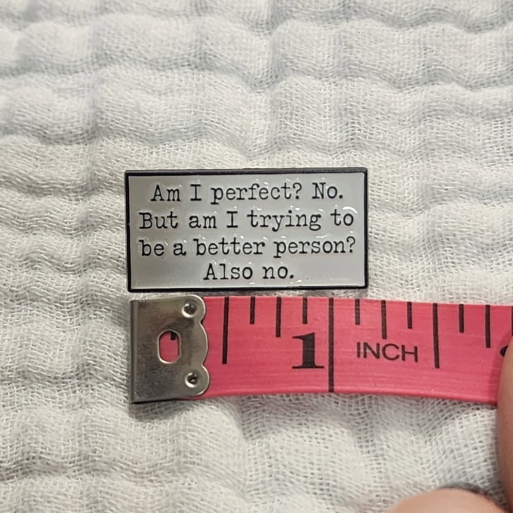 3 for $15/ 5 for $20 Pin- Am I Perfect?
